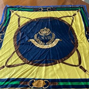 Gorgeous vintage Ralph Lauren equestrian silk scarf